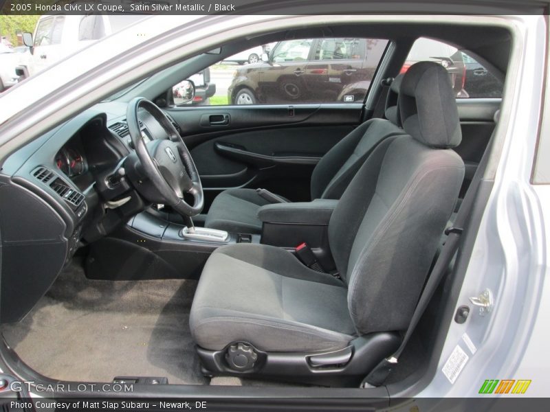 Satin Silver Metallic / Black 2005 Honda Civic LX Coupe