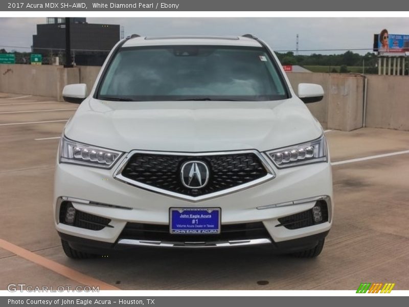 White Diamond Pearl / Ebony 2017 Acura MDX SH-AWD