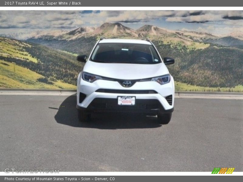 Super White / Black 2017 Toyota RAV4 LE