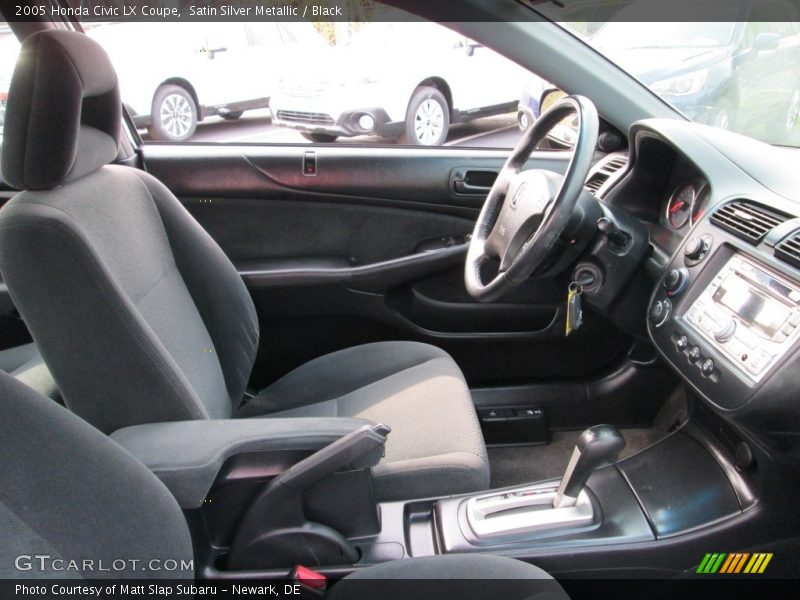 Satin Silver Metallic / Black 2005 Honda Civic LX Coupe