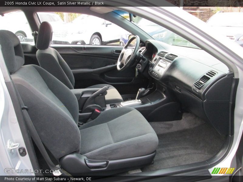 Satin Silver Metallic / Black 2005 Honda Civic LX Coupe