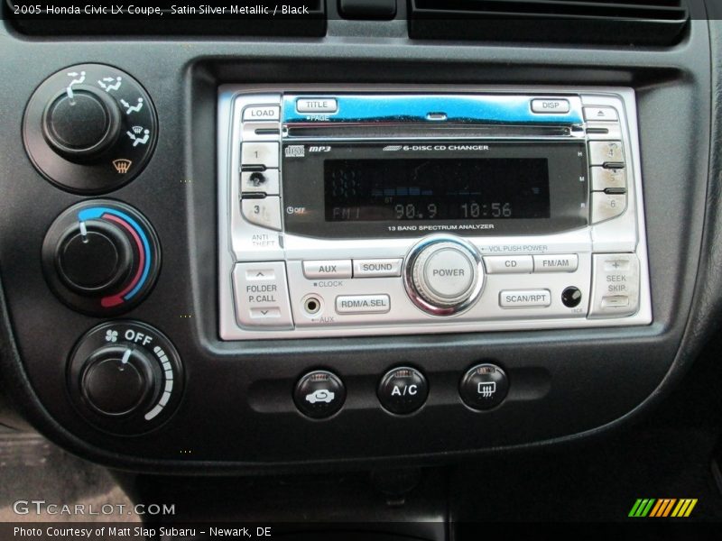 Satin Silver Metallic / Black 2005 Honda Civic LX Coupe