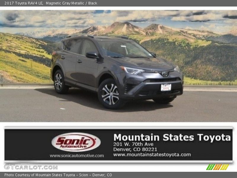 Magnetic Gray Metallic / Black 2017 Toyota RAV4 LE