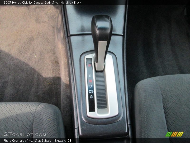 Satin Silver Metallic / Black 2005 Honda Civic LX Coupe