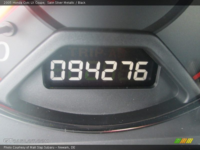 Satin Silver Metallic / Black 2005 Honda Civic LX Coupe