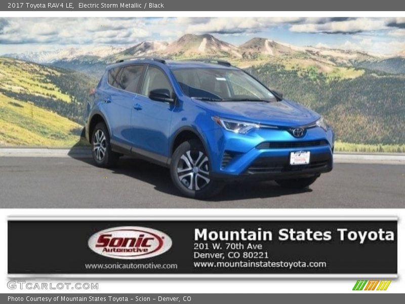 Electric Storm Metallic / Black 2017 Toyota RAV4 LE