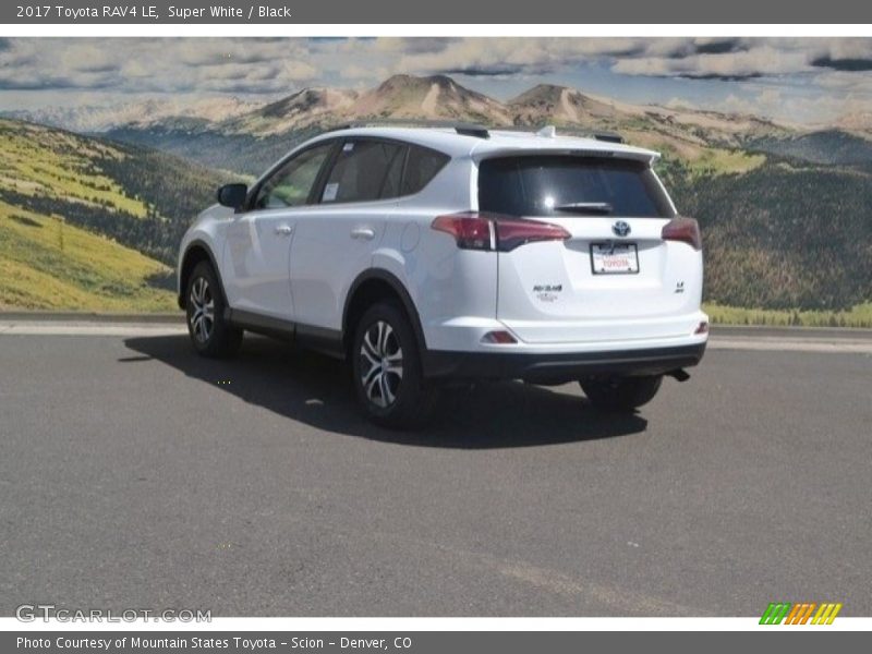 Super White / Black 2017 Toyota RAV4 LE