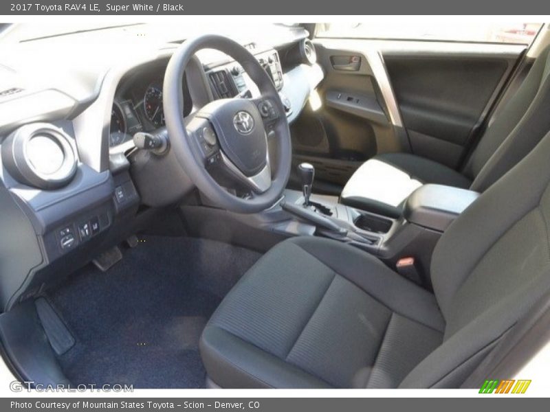Super White / Black 2017 Toyota RAV4 LE