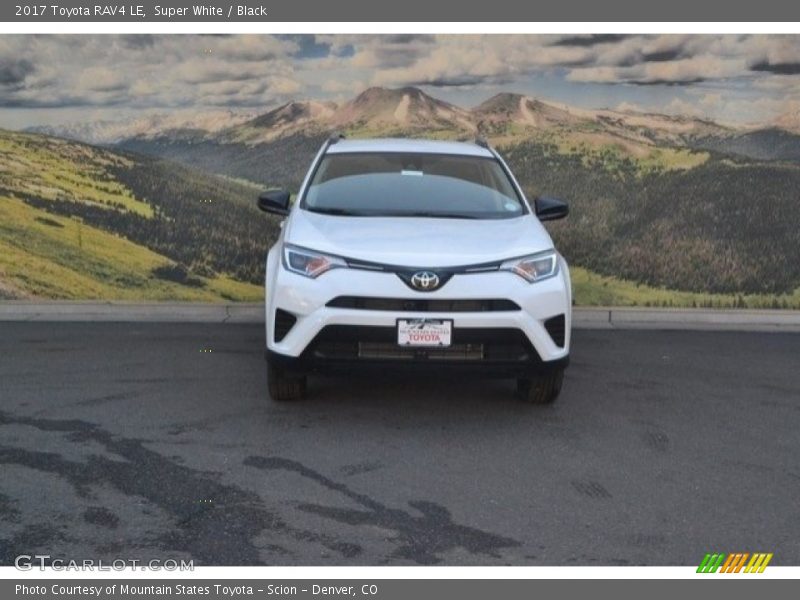 Super White / Black 2017 Toyota RAV4 LE