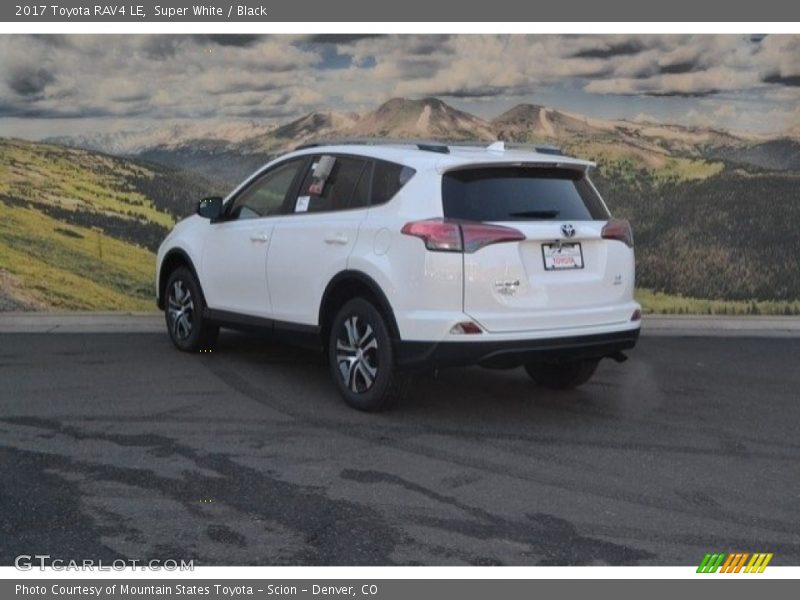 Super White / Black 2017 Toyota RAV4 LE