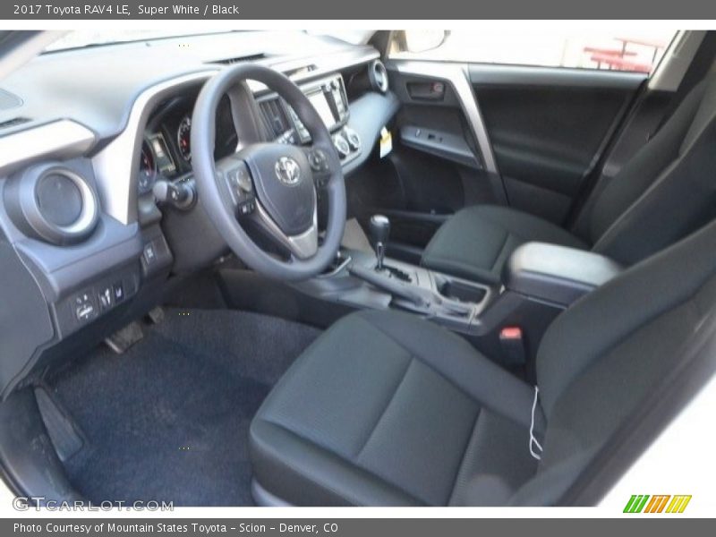 Super White / Black 2017 Toyota RAV4 LE