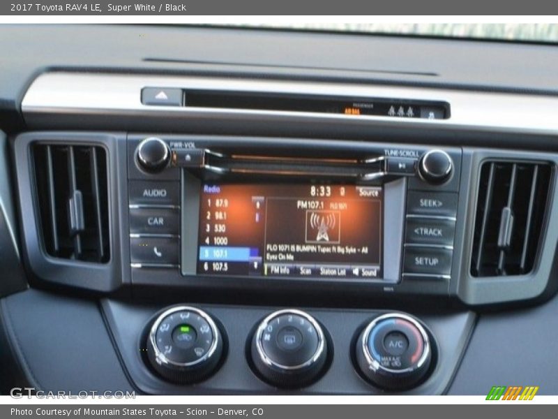 Super White / Black 2017 Toyota RAV4 LE