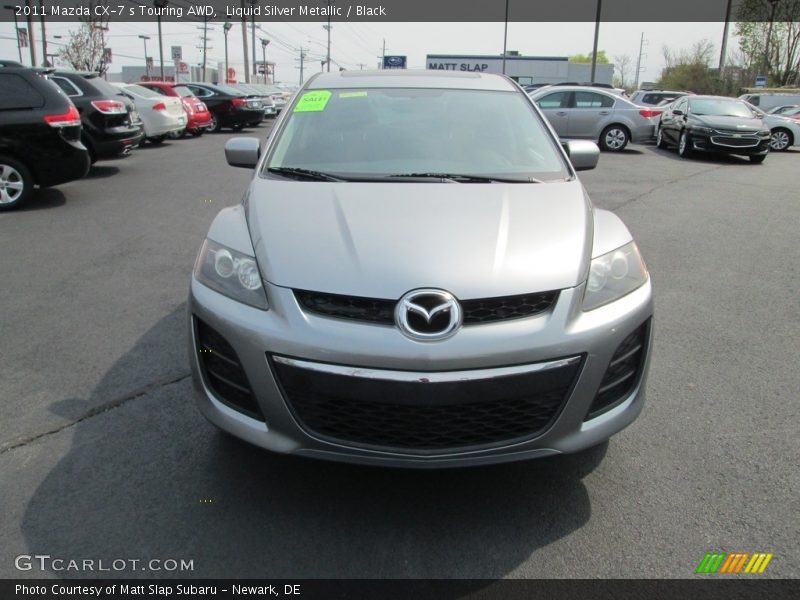 Liquid Silver Metallic / Black 2011 Mazda CX-7 s Touring AWD