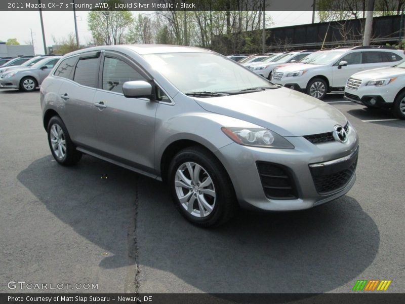 Liquid Silver Metallic / Black 2011 Mazda CX-7 s Touring AWD