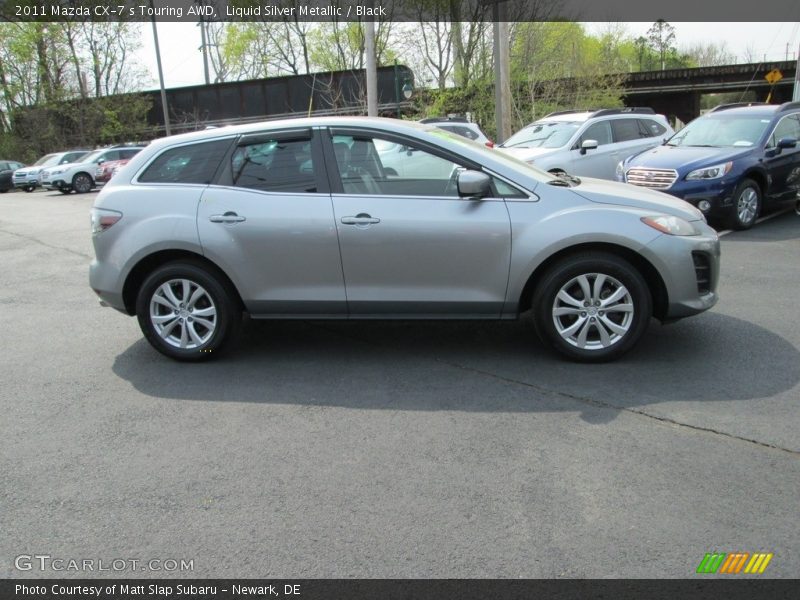 Liquid Silver Metallic / Black 2011 Mazda CX-7 s Touring AWD