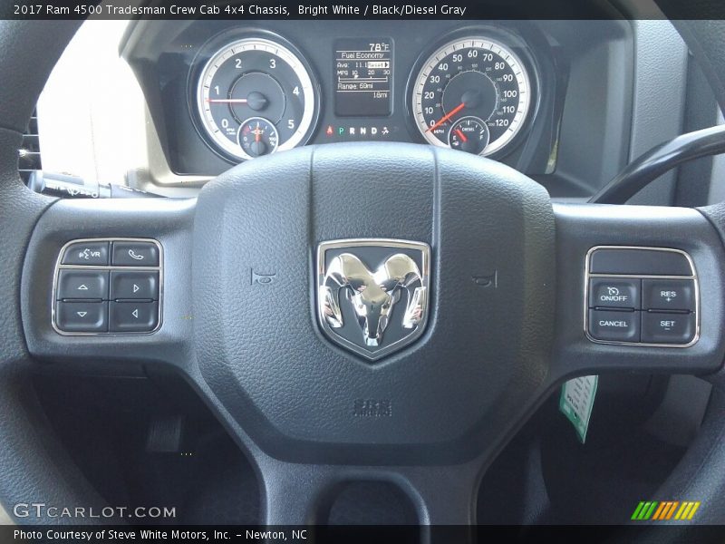 Bright White / Black/Diesel Gray 2017 Ram 4500 Tradesman Crew Cab 4x4 Chassis