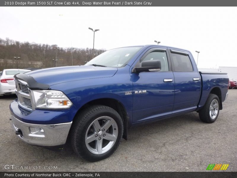 Deep Water Blue Pearl / Dark Slate Gray 2010 Dodge Ram 1500 SLT Crew Cab 4x4