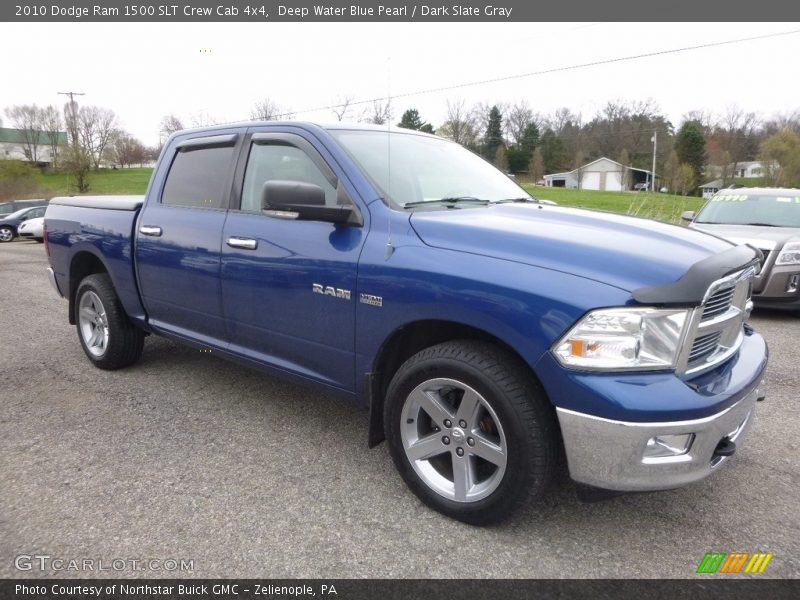 Deep Water Blue Pearl / Dark Slate Gray 2010 Dodge Ram 1500 SLT Crew Cab 4x4
