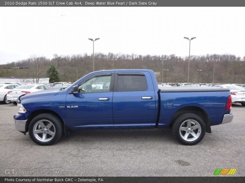 Deep Water Blue Pearl / Dark Slate Gray 2010 Dodge Ram 1500 SLT Crew Cab 4x4
