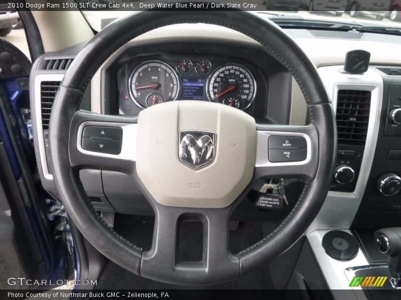 Deep Water Blue Pearl / Dark Slate Gray 2010 Dodge Ram 1500 SLT Crew Cab 4x4