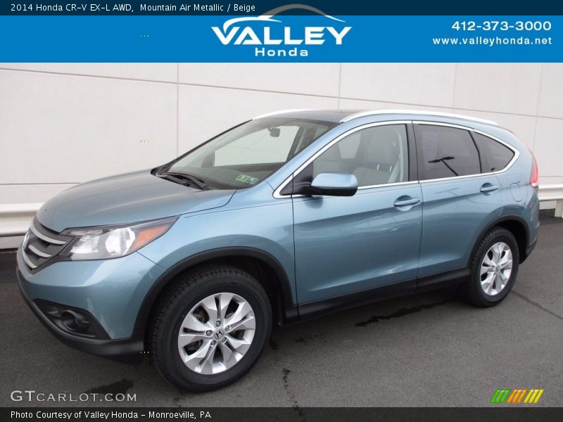 Mountain Air Metallic / Beige 2014 Honda CR-V EX-L AWD