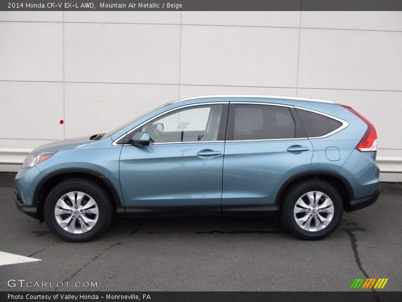 Mountain Air Metallic / Beige 2014 Honda CR-V EX-L AWD