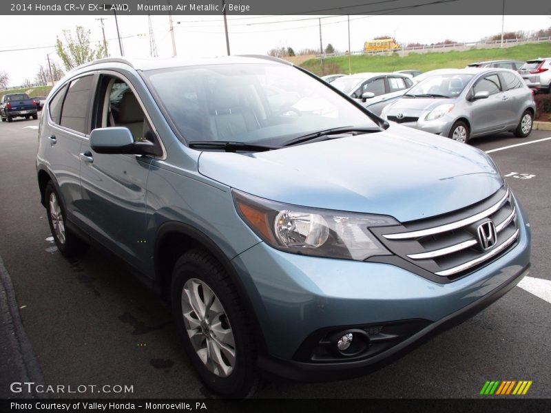 Mountain Air Metallic / Beige 2014 Honda CR-V EX-L AWD