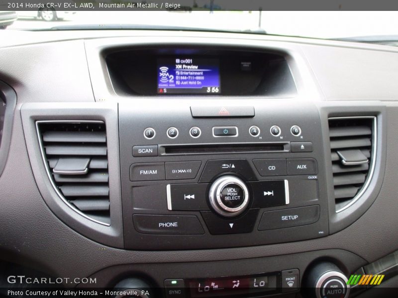 Mountain Air Metallic / Beige 2014 Honda CR-V EX-L AWD