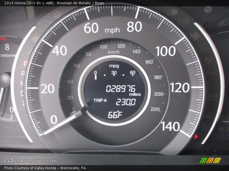 Mountain Air Metallic / Beige 2014 Honda CR-V EX-L AWD