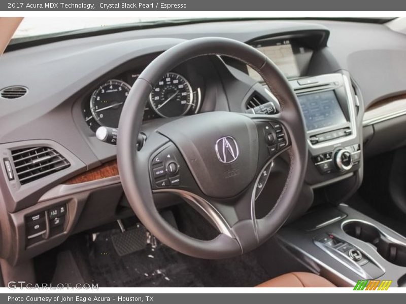 Crystal Black Pearl / Espresso 2017 Acura MDX Technology