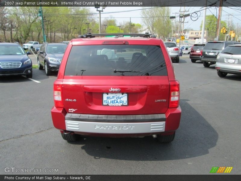 Inferno Red Crystal Pearl / Pastel Pebble Beige 2007 Jeep Patriot Limited 4x4
