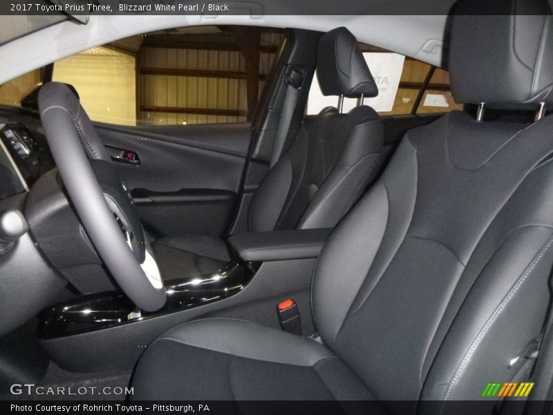 Blizzard White Pearl / Black 2017 Toyota Prius Three