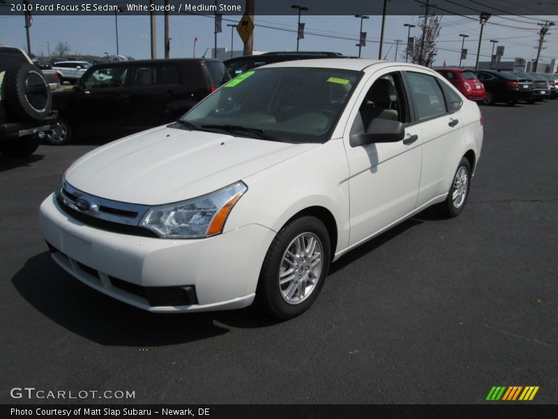 White Suede / Medium Stone 2010 Ford Focus SE Sedan