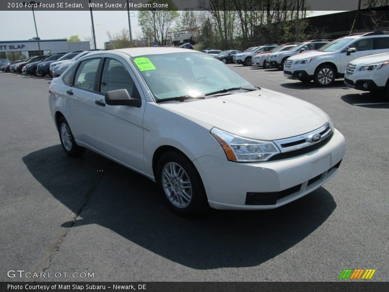 White Suede / Medium Stone 2010 Ford Focus SE Sedan