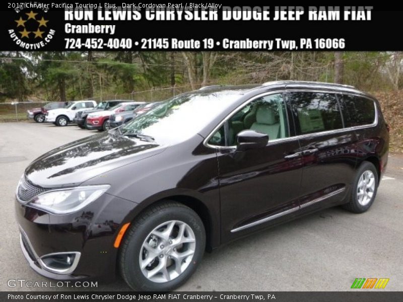 Dark Cordovan Pearl / Black/Alloy 2017 Chrysler Pacifica Touring L Plus