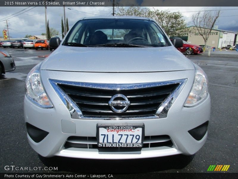 Brilliant Silver / Charcoal 2015 Nissan Versa 1.6 S Sedan