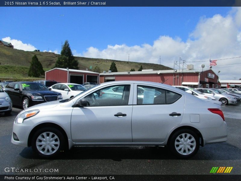 Brilliant Silver / Charcoal 2015 Nissan Versa 1.6 S Sedan