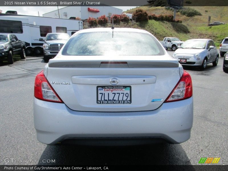 Brilliant Silver / Charcoal 2015 Nissan Versa 1.6 S Sedan