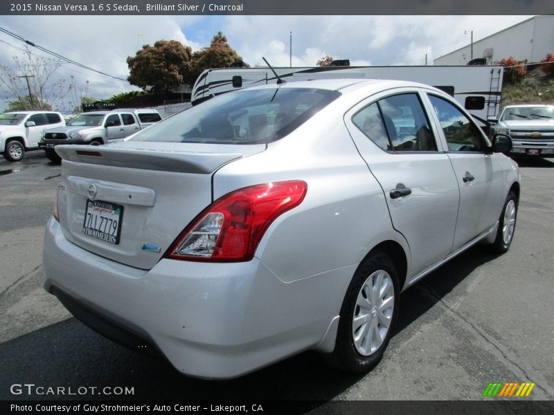 Brilliant Silver / Charcoal 2015 Nissan Versa 1.6 S Sedan