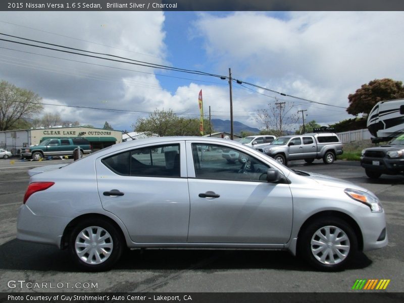 Brilliant Silver / Charcoal 2015 Nissan Versa 1.6 S Sedan