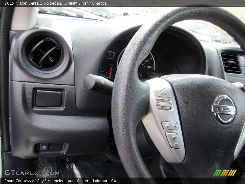 Brilliant Silver / Charcoal 2015 Nissan Versa 1.6 S Sedan