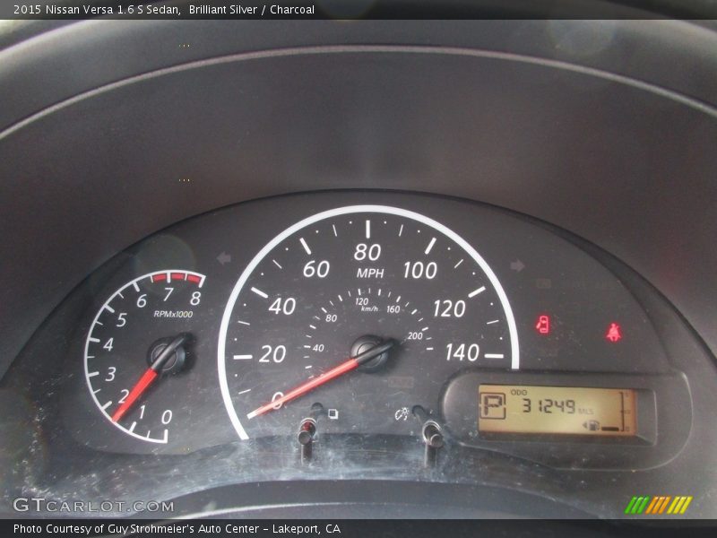 Brilliant Silver / Charcoal 2015 Nissan Versa 1.6 S Sedan