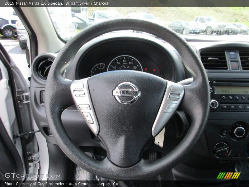 Brilliant Silver / Charcoal 2015 Nissan Versa 1.6 S Sedan