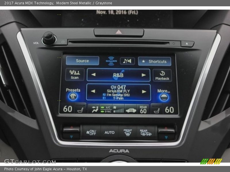 Modern Steel Metallic / Graystone 2017 Acura MDX Technology