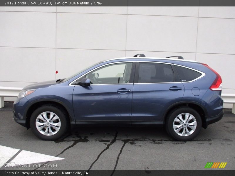 Twilight Blue Metallic / Gray 2012 Honda CR-V EX 4WD