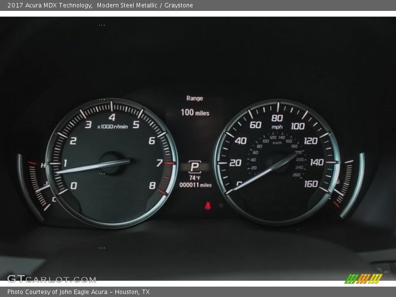 Modern Steel Metallic / Graystone 2017 Acura MDX Technology
