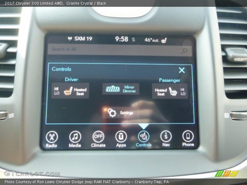 Granite Crystal / Black 2017 Chrysler 300 Limited AWD