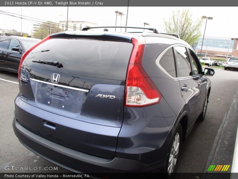 Twilight Blue Metallic / Gray 2012 Honda CR-V EX 4WD