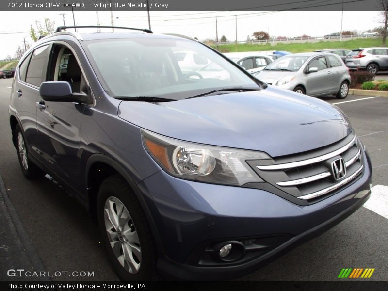 Twilight Blue Metallic / Gray 2012 Honda CR-V EX 4WD