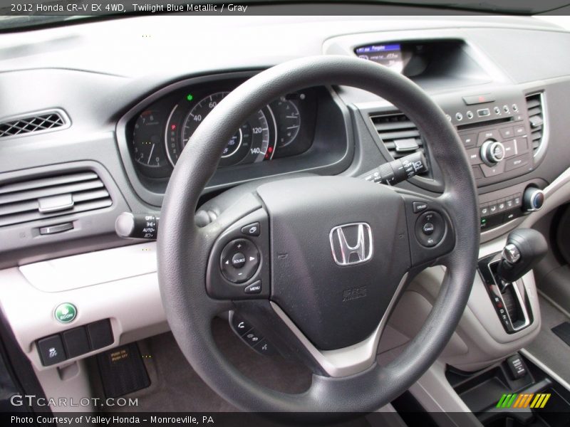 Twilight Blue Metallic / Gray 2012 Honda CR-V EX 4WD